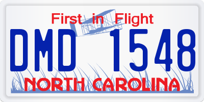 NC license plate DMD1548