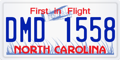 NC license plate DMD1558