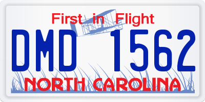 NC license plate DMD1562