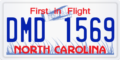 NC license plate DMD1569