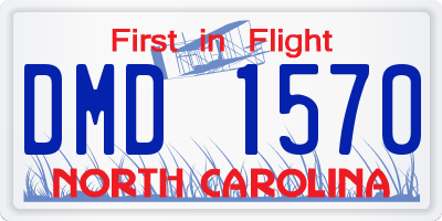 NC license plate DMD1570