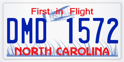 NC license plate DMD1572