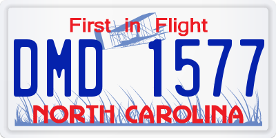NC license plate DMD1577