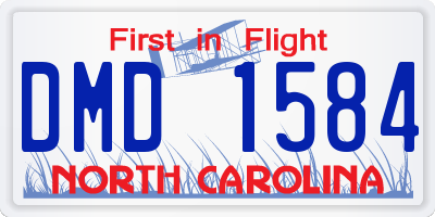 NC license plate DMD1584