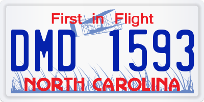 NC license plate DMD1593