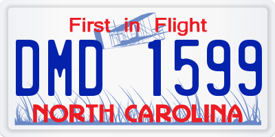 NC license plate DMD1599