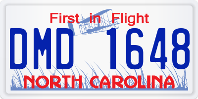 NC license plate DMD1648