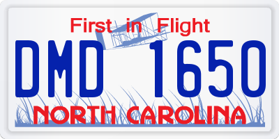 NC license plate DMD1650