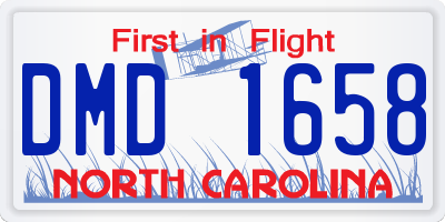 NC license plate DMD1658