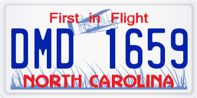 NC license plate DMD1659