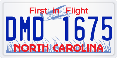 NC license plate DMD1675