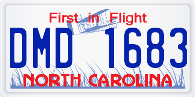 NC license plate DMD1683