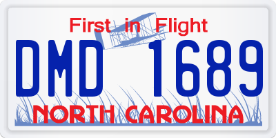NC license plate DMD1689