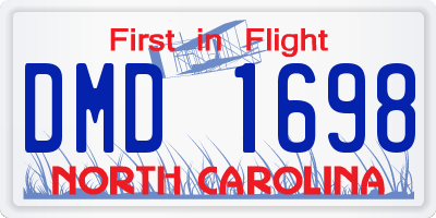 NC license plate DMD1698