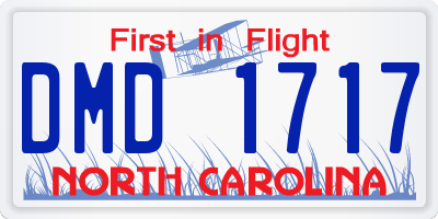 NC license plate DMD1717