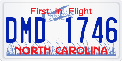 NC license plate DMD1746