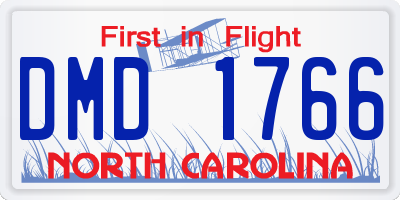 NC license plate DMD1766