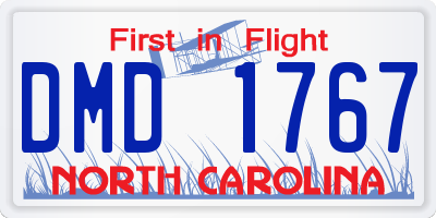 NC license plate DMD1767