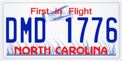 NC license plate DMD1776
