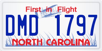 NC license plate DMD1797
