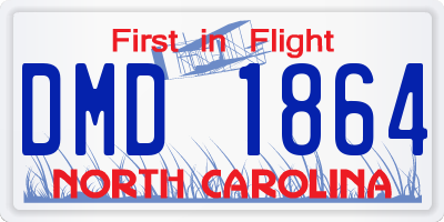 NC license plate DMD1864