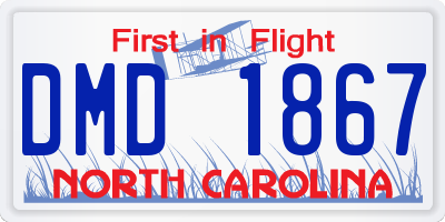 NC license plate DMD1867