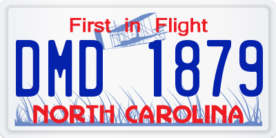 NC license plate DMD1879