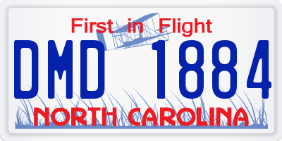 NC license plate DMD1884