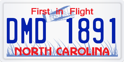 NC license plate DMD1891