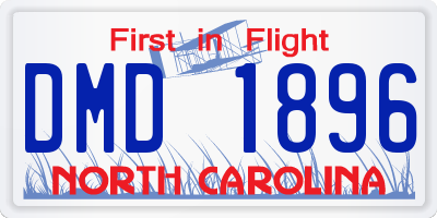 NC license plate DMD1896