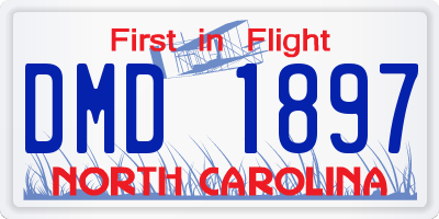 NC license plate DMD1897