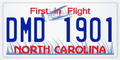 NC license plate DMD1901