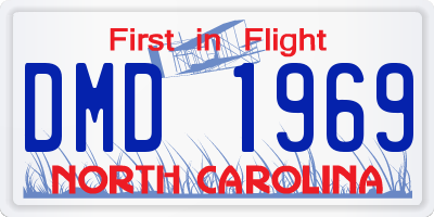 NC license plate DMD1969