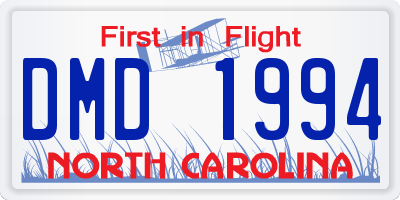 NC license plate DMD1994