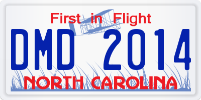 NC license plate DMD2014