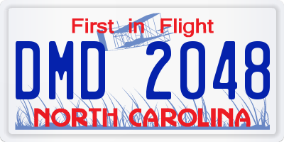 NC license plate DMD2048