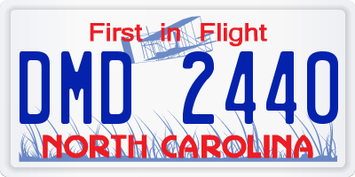 NC license plate DMD2440