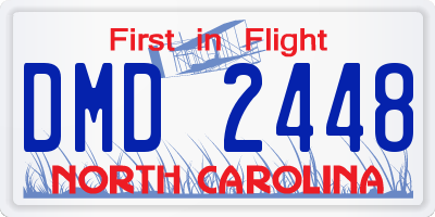 NC license plate DMD2448