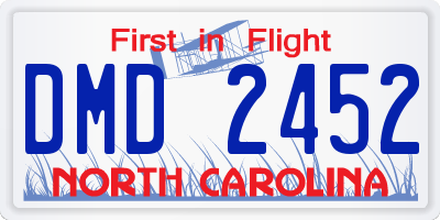 NC license plate DMD2452