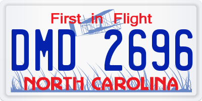 NC license plate DMD2696