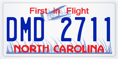 NC license plate DMD2711