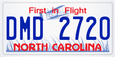 NC license plate DMD2720