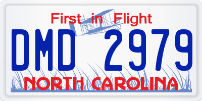 NC license plate DMD2979