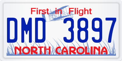 NC license plate DMD3897