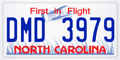 NC license plate DMD3979