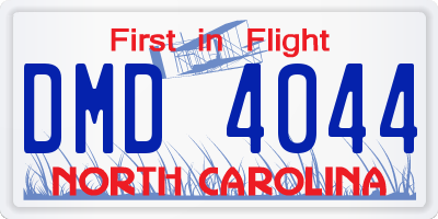 NC license plate DMD4044