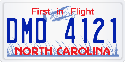 NC license plate DMD4121