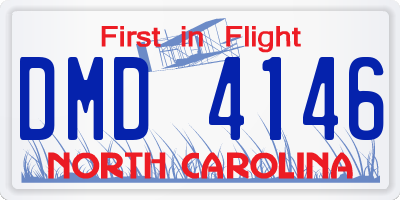 NC license plate DMD4146