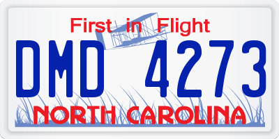 NC license plate DMD4273