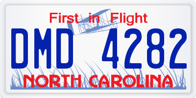 NC license plate DMD4282